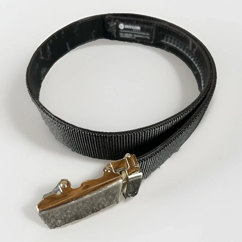 NEW Mission Belt Black Nylon Belt + Steel Buckle Size: Medium up to 35